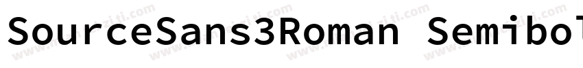 SourceSans3Roman Semibold字体转换